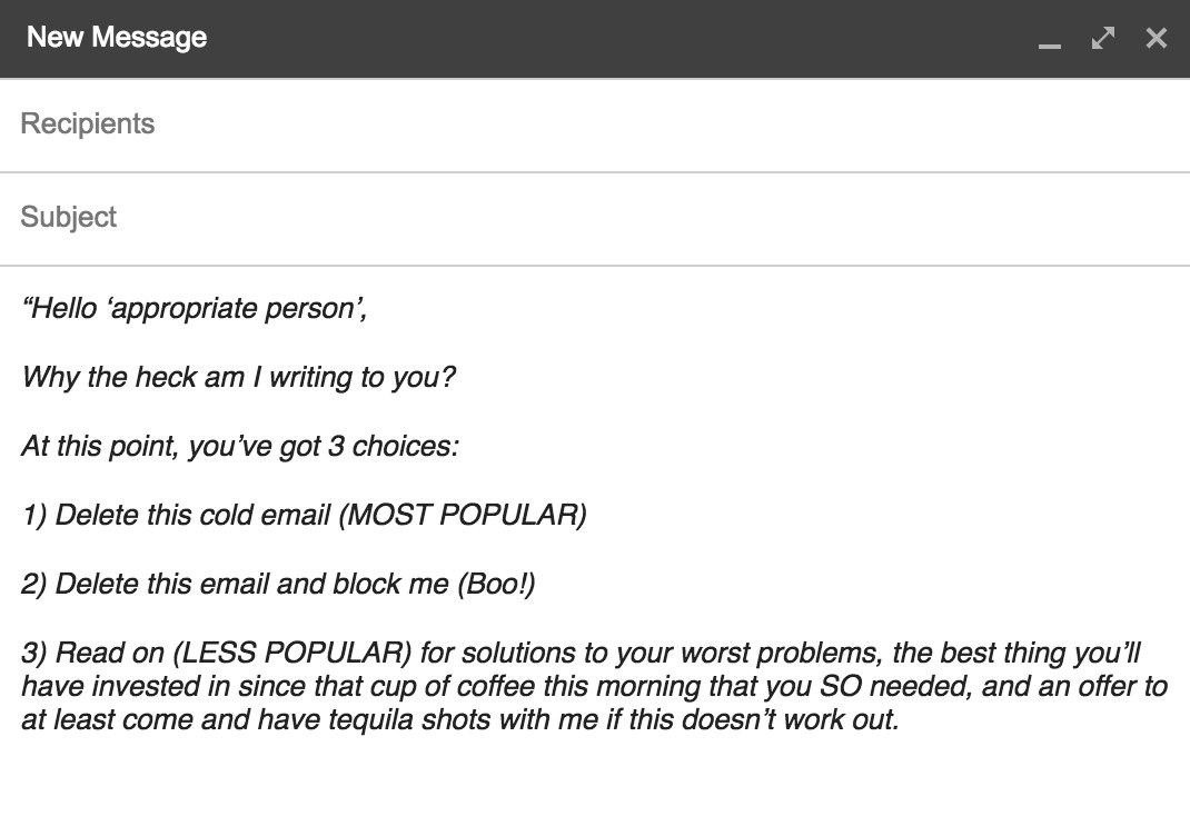 Be personable original and funny